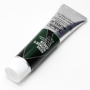 【廃番】ホルベイン アクリリックカラー AU254 フーカスグリーン (9号,40ml)