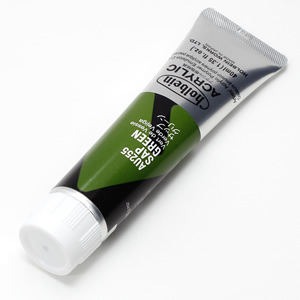 【廃番】ホルベイン アクリリックカラー AU255 サップグリーン (9号,40ml)