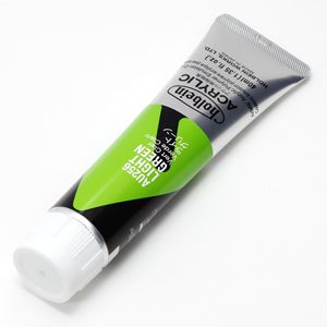 【廃番】ホルベイン アクリリックカラー AU256 ライトグリーン (9号,40ml)