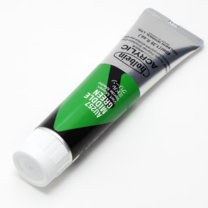 【廃番】ホルベイン アクリリックカラー AU257 ミドルグリーン (9号,40ml)
