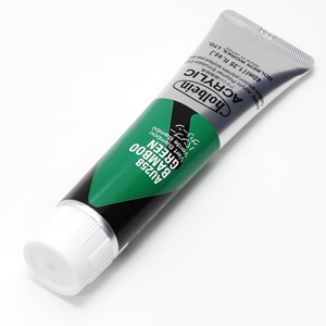 【廃番】ホルベイン アクリリックカラー AU258 バンブーグリーン (9号,40ml)