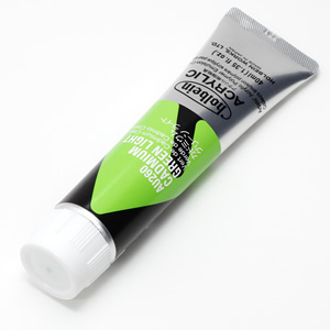 【廃番】ホルベイン アクリリックカラー AU260 カドミウムグリーンライト (9号,40ml)