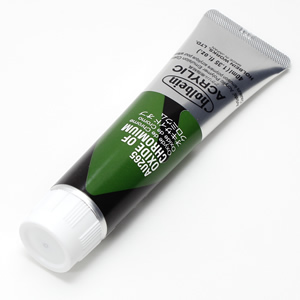 【廃番】ホルベイン アクリリックカラー AU265 オキサイドオブクロミウム (9号,40ml)