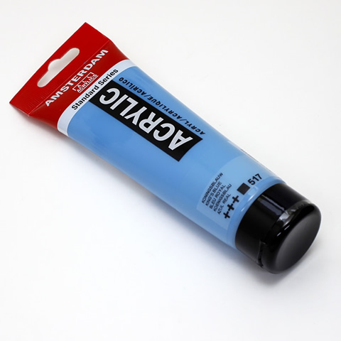 アムステルダムアクリリックカラー120ml 517キングスブルー