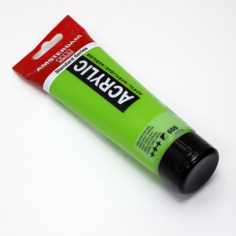 アムステルダムアクリリックカラー120ml 605ブリリアントグリーン