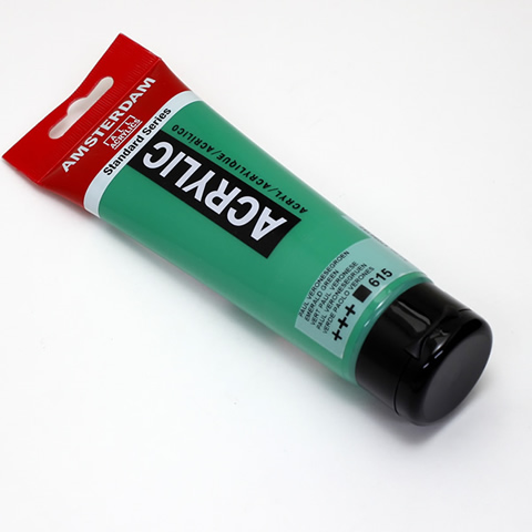 アムステルダムアクリリックカラー120ml 615エメラルドグリーン