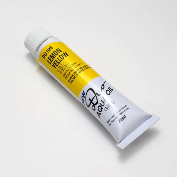 ホルベイン水可溶性油絵具DUO 028 レモンイエロー (6号)