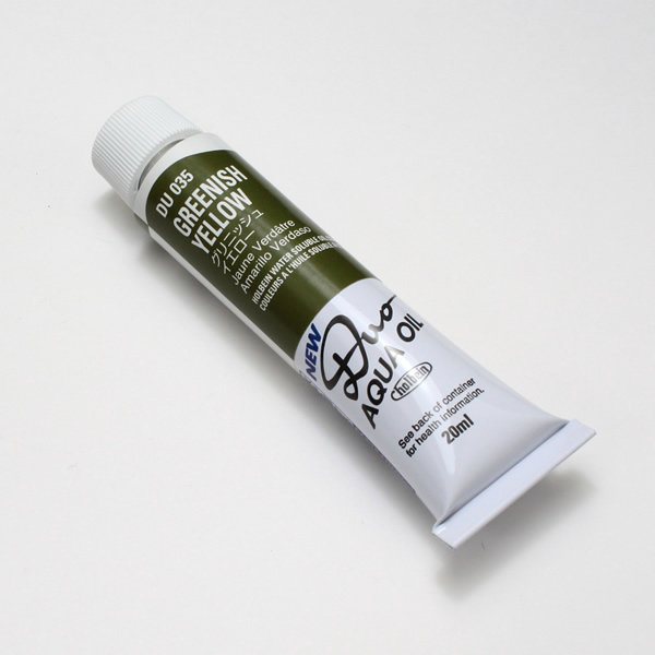 ホルベイン水可溶性油絵具DUO 035 グリニッシュイエロー (6号)