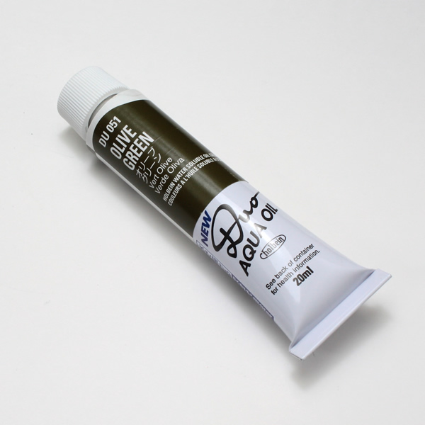 ホルベイン水可溶性油絵具DUO 051 オリーブグリーン (6号)