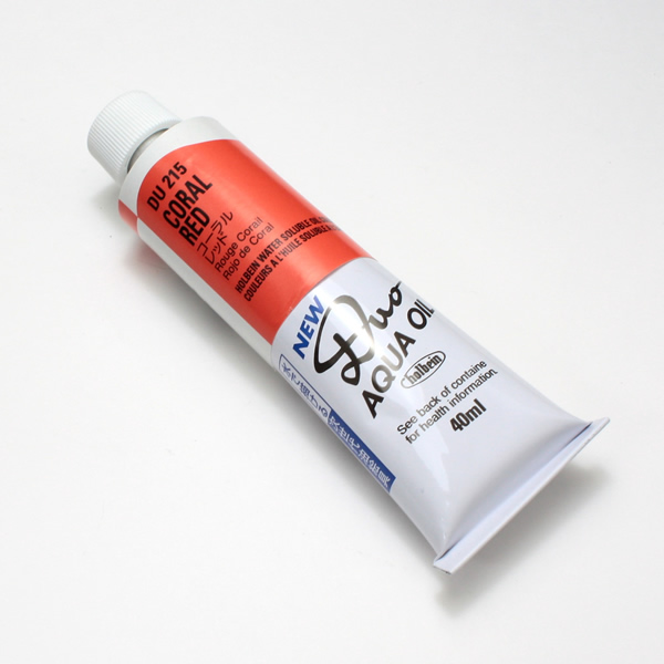 ホルベイン水可溶性油絵具DUO 215 コーラルレッド (9号)
