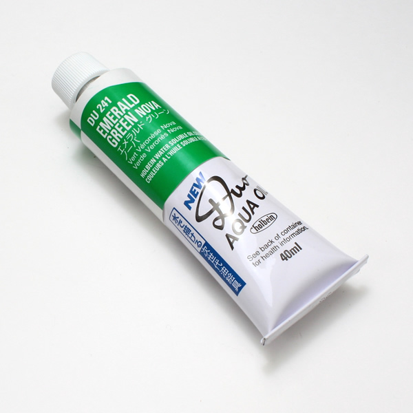 ホルベイン水可溶性油絵具DUO 241 エメラルドグリーンノーバ (9号)