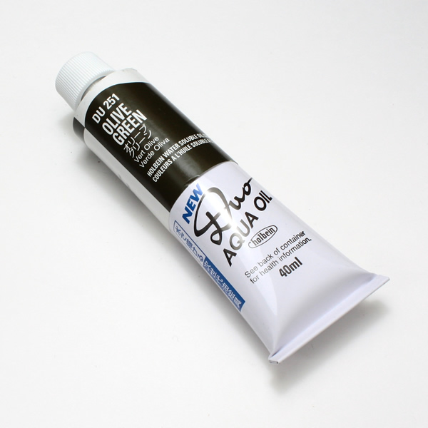 ホルベイン水可溶性油絵具DUO 251 オリーブグリーン (9号)