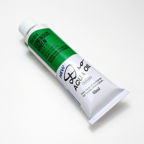 ホルベイン水可溶性油絵具DUO 374 ルミナスグリーン (9号)