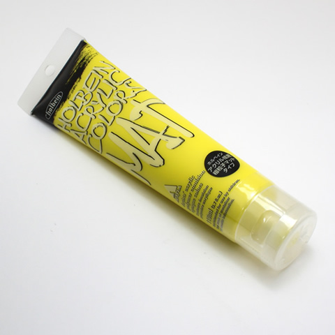 ホルベイン アクリル絵具 マットタイプ M011 レモンイエロー (120ml)