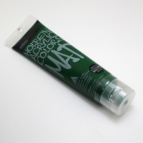 ホルベイン アクリル絵具 マットタイプ M023 ディープグリーン (120ml)