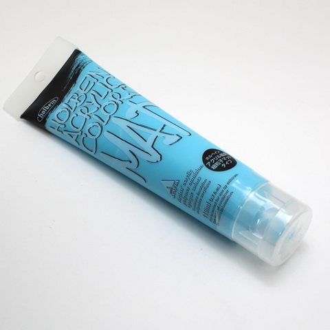 ホルベイン アクリル絵具 マットタイプ M031 アクアブルー (120ml)