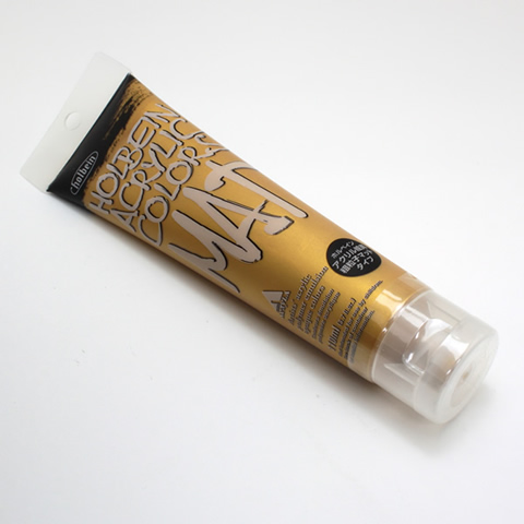 ホルベイン アクリル絵具 マットタイプ M073 ファインゴールド (120ml)
