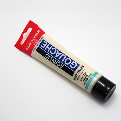アムステルダムアクリリックガッシュ70ml 131 ホワイティ イエロー