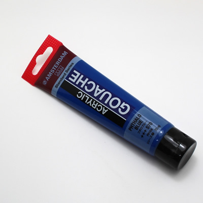 アムステルダムアクリリックガッシュ70ml 570 フタロブルー
