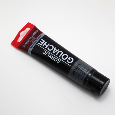 アムステルダムアクリリックガッシュ70ml 714 ジェットブラック