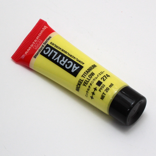 アムステルダムアクリリックカラー20ml 274 ニッケルチタニウムイエロー