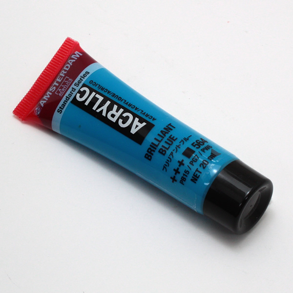 アムステルダムアクリリックカラー20ml 564 ブリリアントブルー