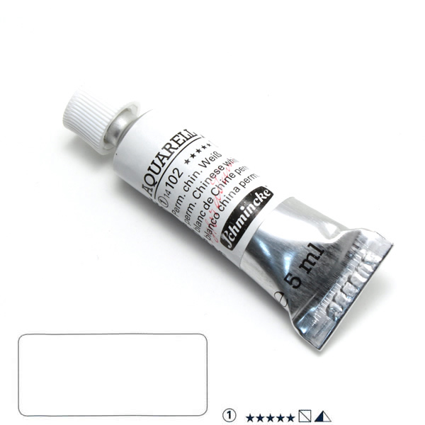 ホラダム水彩絵具 102 パーマネントチャイニーズホワイト (5ml)