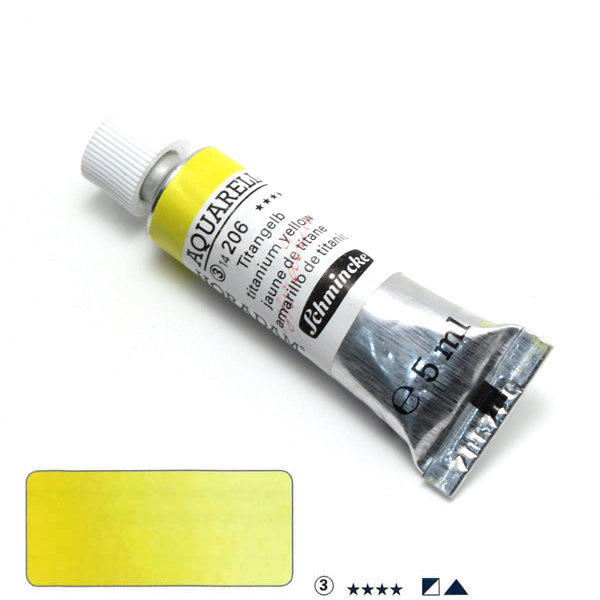 ホラダム水彩絵具 206 チタニウムイエロー (5ml)