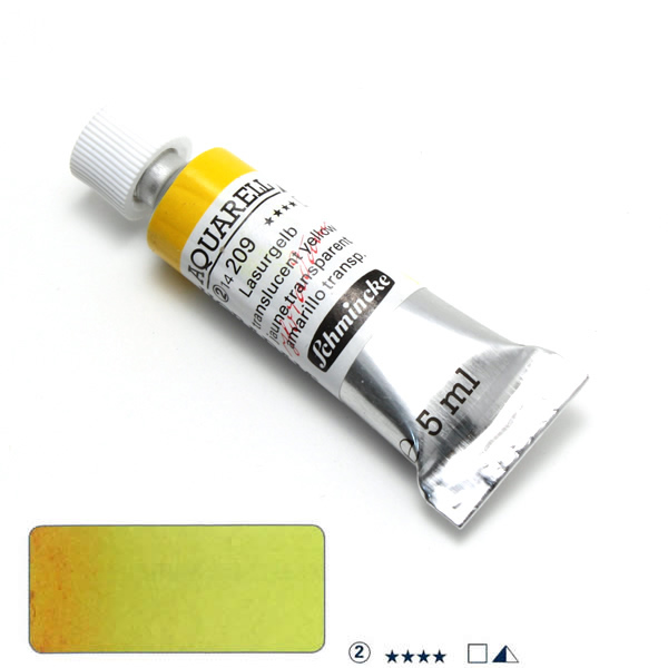 ホラダム水彩絵具 209 トランスペアレントイエロー(トランスルーセントイエロー) (5ml)