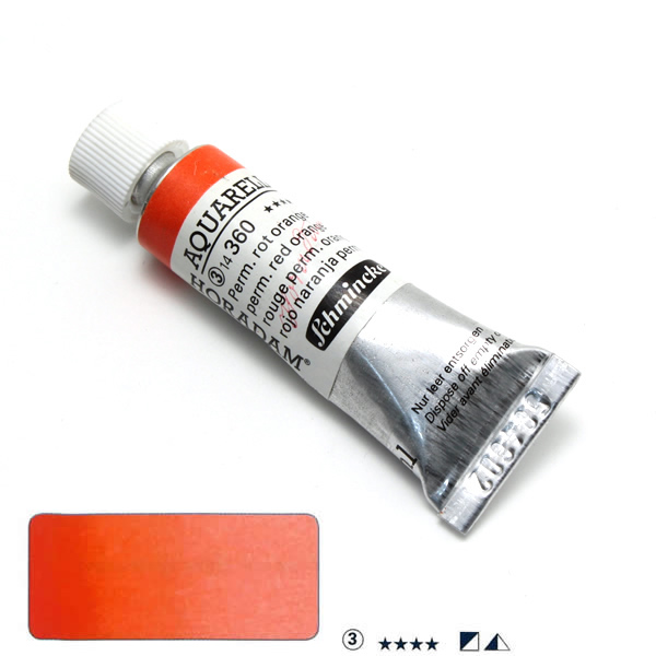 ホラダム水彩絵具 360 パーマネントレッドオレンジ (5ml)