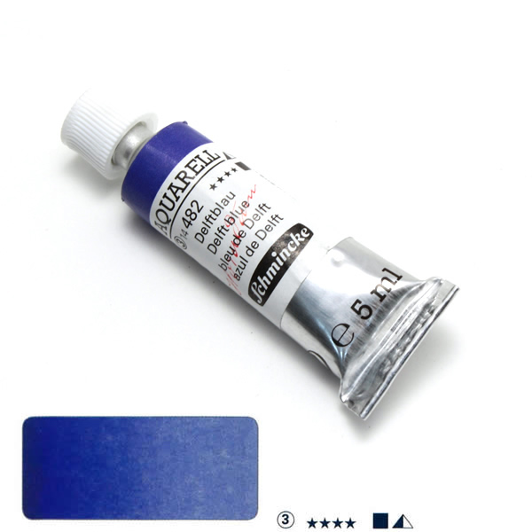 ホラダム水彩絵具 482 デルフトブルー (5ml)