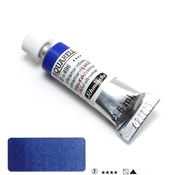 ホラダム水彩絵具 496 ウルトラマリンブルー (5ml)