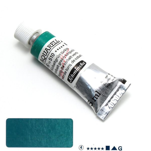 ホラダム水彩絵具 510 コバルトグリーンターコイズ (5ml)