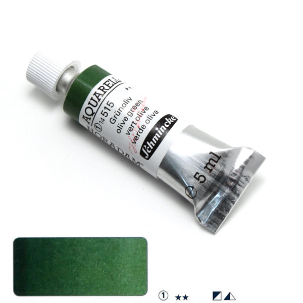 ホラダム水彩絵具 515 オリーブグリーン (5ml)