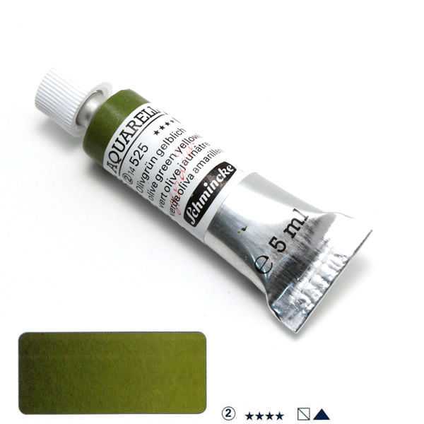 ホラダム水彩絵具 525 オリーブグリーンイエローウィッシュ (5ml)
