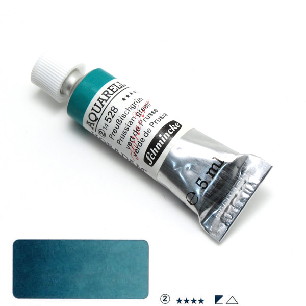 ホラダム水彩絵具 528 プルシャングリーン (5ml)