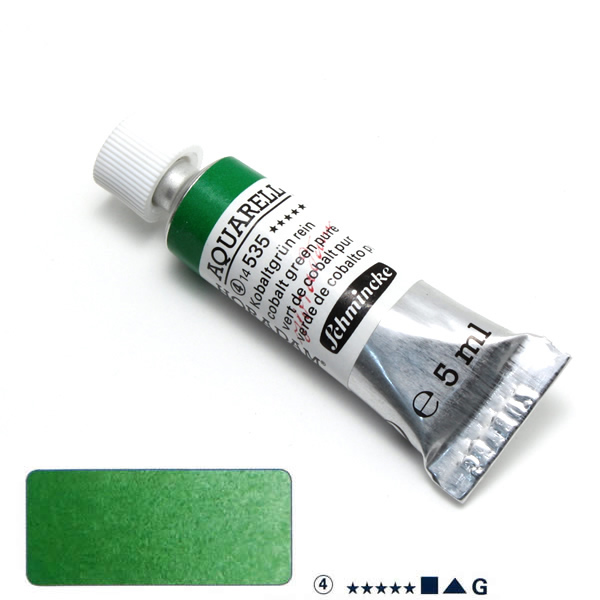 ホラダム水彩絵具 535 コバルトグリーンピュア (5ml)