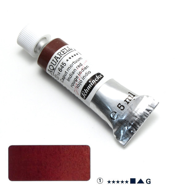 ホラダム水彩絵具 645 インディアンレッド (5ml)