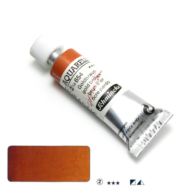ホラダム水彩絵具 654 ゴールドブラウン (5ml)