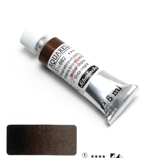 ホラダム水彩絵具 662 セピアブラウンレディッシュ(旧セピアブラウントーン) (5ml)