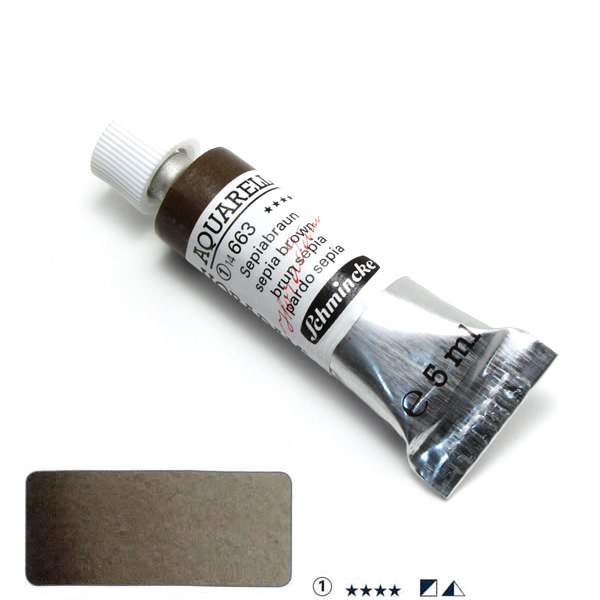 ホラダム水彩絵具 663 セピアブラウン (5ml)