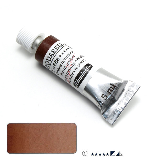 ホラダム水彩絵具 668 バーントアンバー (5ml)