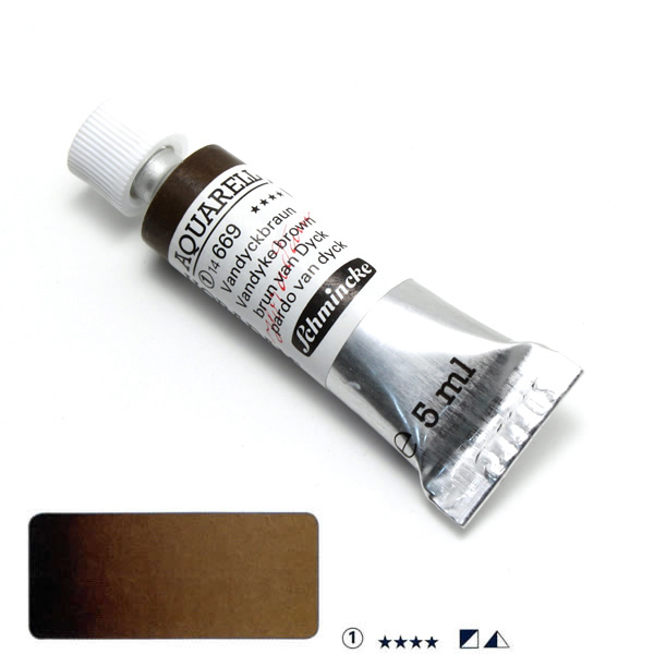 ホラダム水彩絵具 669 バンダイクブラウン (5ml)