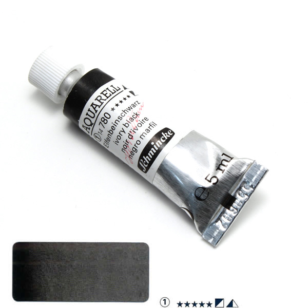 ホラダム水彩絵具 780 アイボリーブラック (5ml)