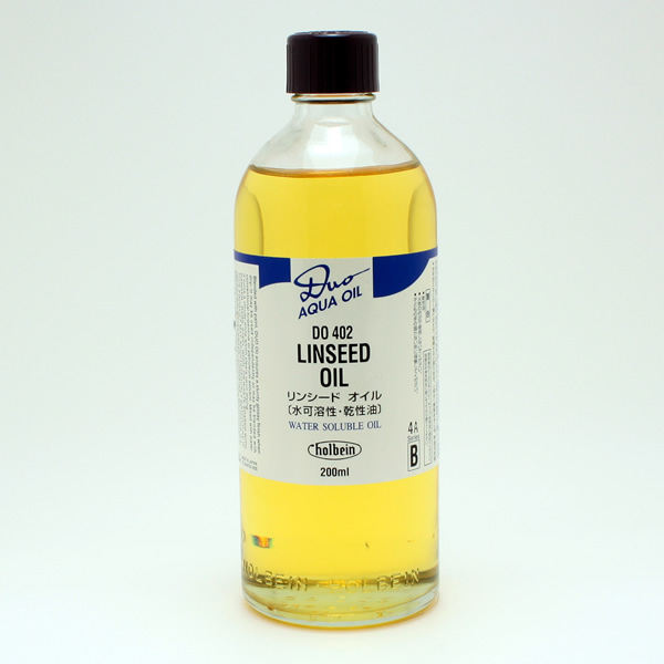 水可溶性油絵具DUO専用画用液 DO402 リンシードオイル (200ml)