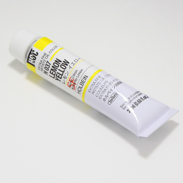 ホルベイン油絵具 H037 レモンイエロー (6号)