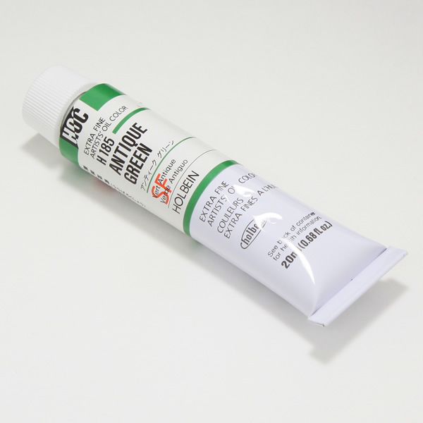 ホルベイン油絵具 H185 アンティークグリーン 裏葉緑青 (6号)