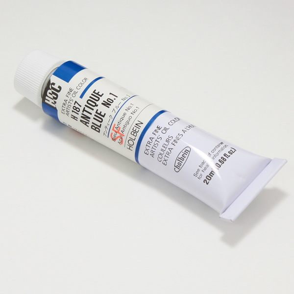 ホルベイン油絵具 H187 アンティークブルーNo.1 白群 (6号)