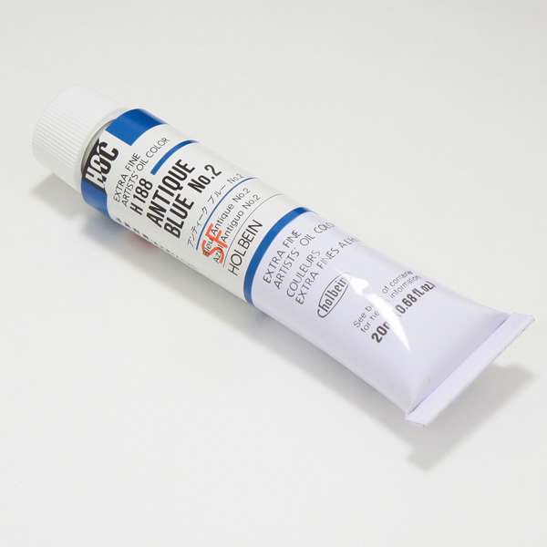 ホルベイン油絵具 H188 アンティークブルーNo.2 浅黄群青 (6号)