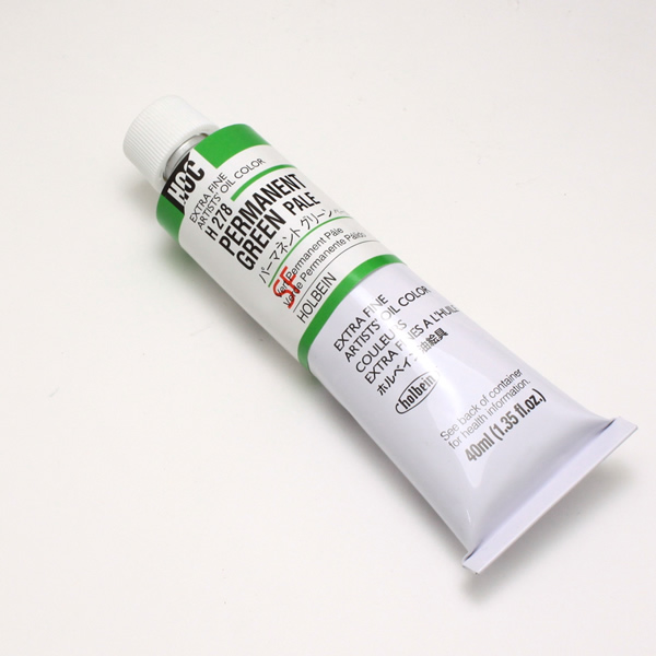ホルベイン油絵具 H278 パーマネントグリーンペール (9号)